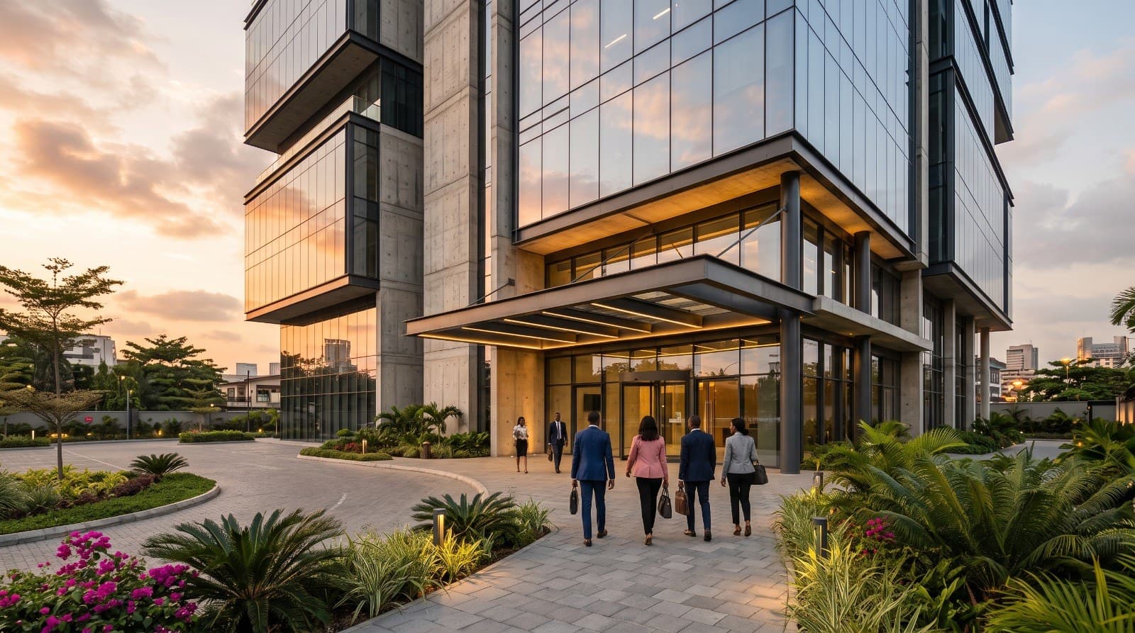Contemporary commercial buildings