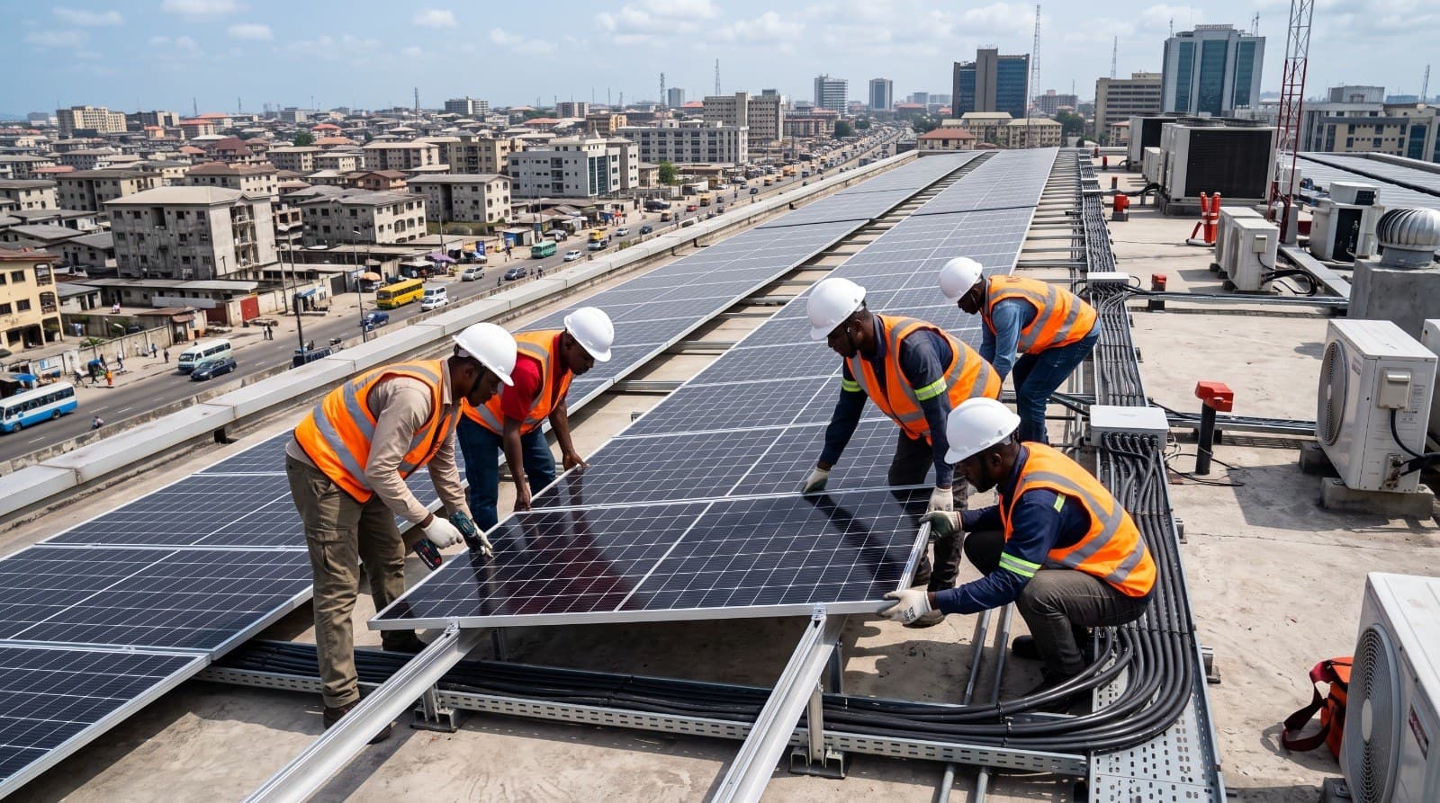 Rooftop solar installation