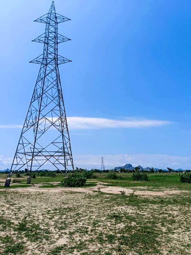 Tower structure on site