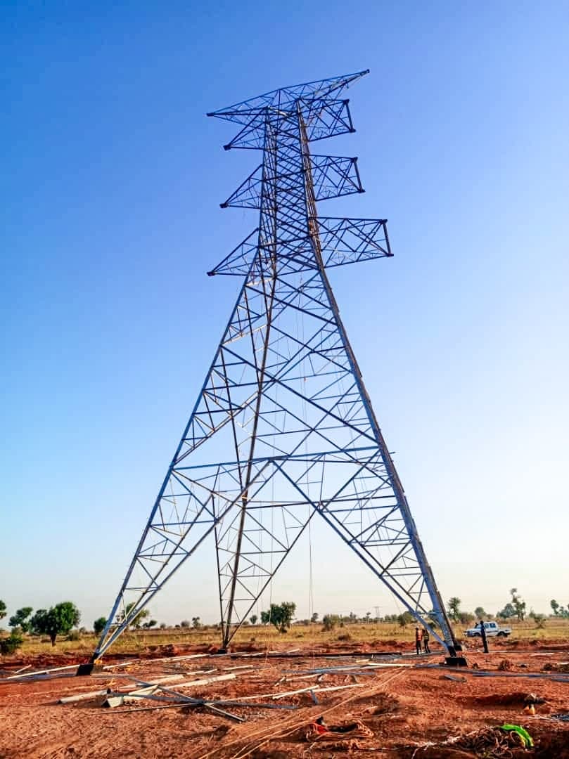 Transmission tower construction